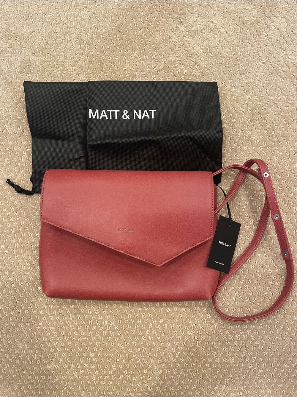 Matt & Nat Red Envelope Crossbody Bag